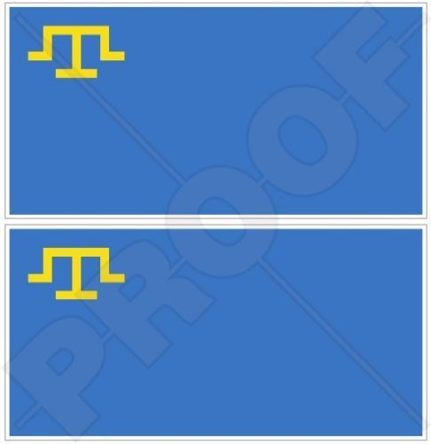 CRIMEAN TATARS Flagge, Krim Tatar Ukraine, Ukrainisch 75mm Auto & Motorrad Aufkleber, x2 Vinyl Stickers