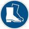 Durable 173306 Pictogramme de Marquage au Sol Port de Chaussures de Sécurité Obligatoire Adhésif et Antidérapant Diamètre 43cm Bleu/Blanc - Vendu à l'unité