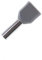 100 terminales de Cable Doble, 2 x 4,0 mm², 12 mm, Gris