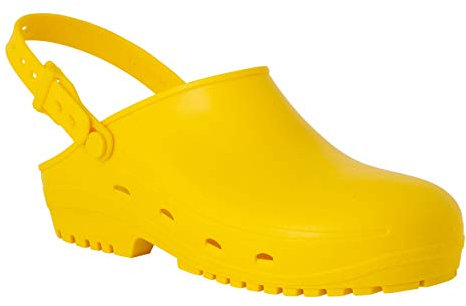 REPOSA MAX - Zuecos Sanitarios Mujer y Hombre en Goma con Suela Antideslizante SRC, Zuecos Enfermera Anatómicos con Correa Ajustable, Zapatos Sanitarios Esterilizables Antishock Transpirables Ligeros