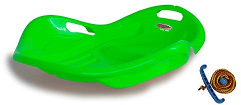 JAMARA 460536 - Snow Play Bob Speed 78 cm - aerodynamische Bauweise, langlebiger Kunststoff, Bequeme, ergonomische Sitz-/ Liegekuhle für eine optimale Rutschposition, 1kg Leichtgewicht, grün