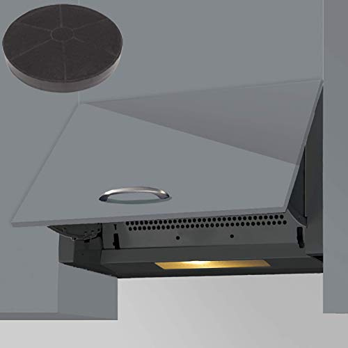 SIA INT60BL 60cm Black Integrated Built In Cooker Hood Kitchen Fan & Filter