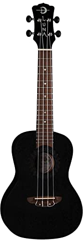 Luna Guitars, 4 Saiten Vintage Mahagoni Konzert-Ukulele schwarz satiniert (UKE VMC BKS)