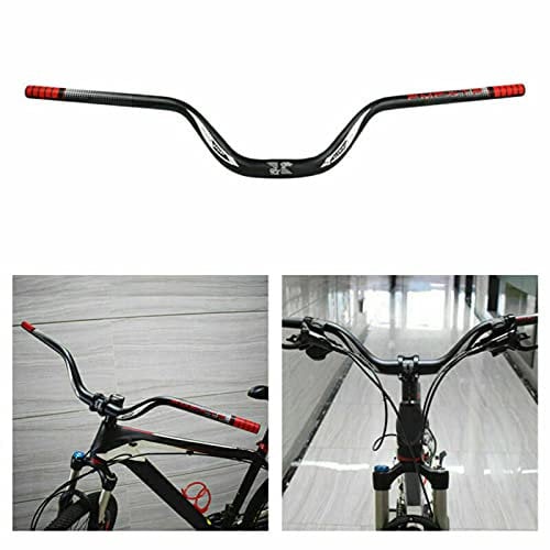 HEZHU Mountainbike Links MTB 31,8 mm High Riser Lenker passend für 22,2 mm Links (Rot)