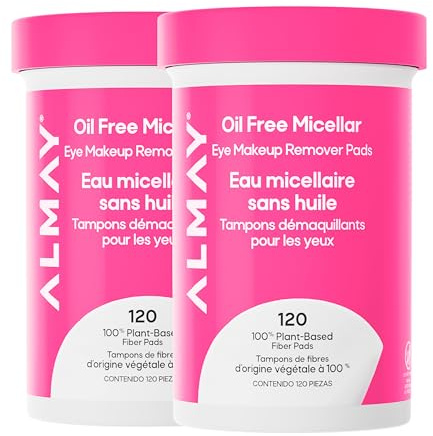 Almay Makeup Remover Pads, Micellar Gentle, Hypoallergenic, Fragrance-Free, Dermatologist & Ophthalmologist Tested, 2 pack