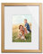KHG Bilderrahmen lackiert mit stabilem Glas und Passepartout, MDF Ideal für Portraits, Urkunden, Poster, Puzzles & Collagen, 24x30 cm Natur Hellbraun