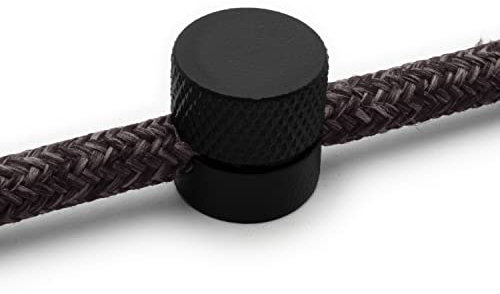 AMARCORDS - 3 Aluminium Deckenpins mit sichtbarer Kabelanpassung. Deckenbefestigung für Lampen und Aufhängungen. Farbe SCHWARZ