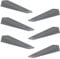 AFFIXERS Pack of 6 Door Stoppers for Floor Anti-Skid, Durable, and Heavy Duty Rubber Door Stop | Ideal for All Types of Surfaces |Grey Door Wedges