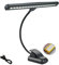 QOTSTEOS Music Stand Light, Keyboard Wide Desk Clip On 18 LEDs 3 Colors Music Stand Light 2 Levels Piano