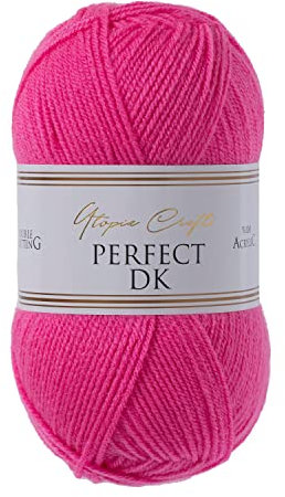 Utopia Crafts DK Double Knitting Yarn 100g (Raspberry Rose)