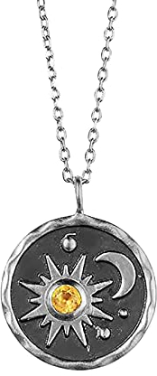 Out A Vintage Personality Your and Halskette Sun Stand Moon Silver Macht Halsketten Anh鋘ger Schlichte Ketten Damen Silber