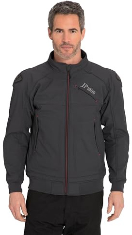 JP 1880 Herren große Größen Übergrößen Menswear L-8XL Motorrad-Jacke San Remo, Softshell anthrazit 3XL 814201110-3XL