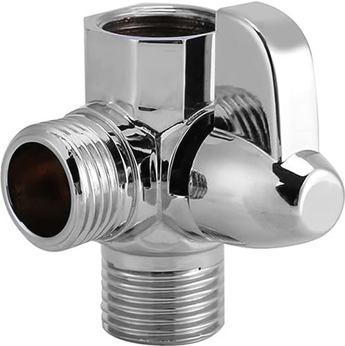 3 Wege Umschaltventil, G1/2 T Form Brause Dusche Adapter, Duschkopf Verlängerung T-Form-Adapterventil für am Duscharm Montierten Adapter