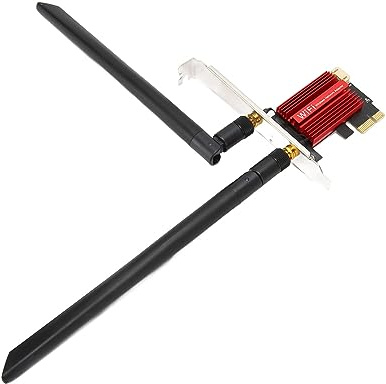 Elprico WiFi Card,AX210 Pro WiFi 6E PCIE Network Card,2.4GHz 5GHz 6GHz Bands MU MIMO Technology 5374Mbps WiFi Card for Win10 11 for Linux
