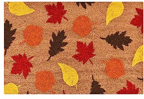 Thanksgiving Herbst Willkommen Fußmatte Bodenmatte Erntedankfest Fußmatte Kürbis Dekorative Thanksgiving Türmatte Deko Rutschfeste Fußmatte Haustürmatte für Drinnen und Draußen 60 × 40 (B-2, One Size)