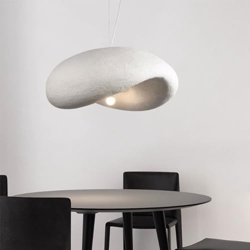YKSJDFH Kreative Neue japanische Pendelleuchten, Wabi-Sabi-Grau-Kronleuchter, italienische Moderne Pendelleuchten, E27 und verstellbare Schnur, Deckenhängelampen für Schlafzimmer, Küche, Esszimmer