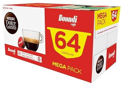 Nescafe Dolce Gusto – Lot de 64 dosettes de café Espresso Buondi