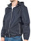 Veste Coupe Vent Homme Femme avec Détails Réfléchissants - Veste Cape de Pluie Imperméable Mi Saison pour Fille Garçon - Windbreaker avec Capuche Résistant Léger pour Sports de Plein Air (L, Bleu)