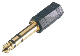 Vivanco Hochwertige Adapter, Stecker 6,3mm auf Buchse 3,5mm, vergoldet