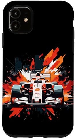 Hülle für iPhone 11 Retro Formel Rennwagen Kostüm Rennbahn Racing