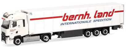 herpa modellino camion Renault T facelift autocarro frigorifero Bernhard Land (Bassa Sassonia/Eystrup), miniatura in scala 1:87, pezzo da collezione, Made in Germany, plastica