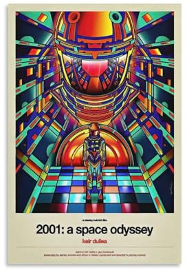 REDCHAMBER Epic Science Fiction Filmposter 2001 A Space Odyssey, 1 Leinwand, Wandkunst, Poster, dekorativ, moderner Druck, Bild, Kunstwerke, Poster, 60 x 90 cm
