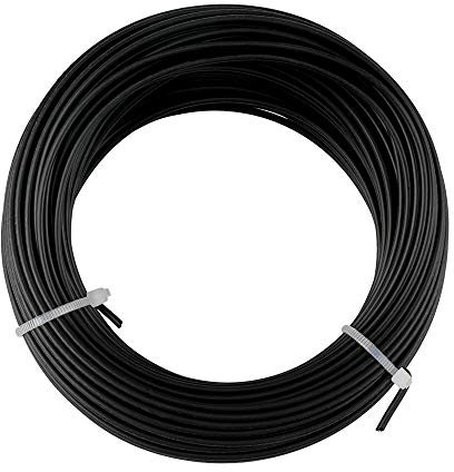 Hapyearn Fil de Fer plastifié 2mm, 20m Fil de Fer Jardin Cloture, Fil de Tension Grillage, Fil de Fer recuit pour Tension clôture, Jardin Vigne, Bricolage-Noir