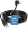 EWAY Dash Cam Mircro USB Power Cord 16.5ft, USB 2.0 A to Micro-B Left Angle 90 Degree Replacement Power Supply Cable Car Charger Adapter USB Connector for Dashcam Dash Board Recorder Recording Camera