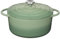 Küchenprofi Gusseisen Bräter mit Deckel rund, jade, 26 cm, Schmortopf, Auflaufform, Dutch Oven, Brotbacktopf, emailliert, für alle Herdarten (inkl. Induktion), zum Schmoren, Backen, Braten