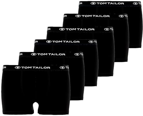 TOM TAILOR Boxer Briefs, Herren Boxershorts, 3er Pack (DE/NL/SE/PL, Alphanumerisch, XL, Regular, Regular, 6 x schwarz)