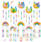 YMIFEEY Diamond Painting Hufeisen Regenbogen, 10 Stück Diamant Painting Windspiel Bastelset Kindergeburtstag Pferde Geburtstagsdeko Diamond-Painting Schlüsselanhänger für Kinder Party Handwerk (Bunt)