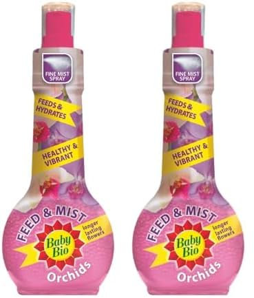 Baby Bio Orchid Feed and Mist, 175ml - Ready To Use Orchid Fertiliser Mist Spray - for Growing Vibrant Flowering and Healthy Orchids - Humidity Support - Indoor Plant Nutrition (Pack of 2)