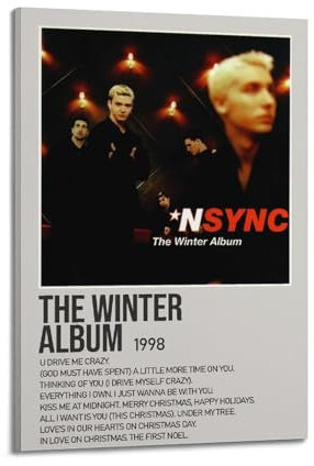 NSYNC Poster, Wandkunst, Leinwand, ästhetische Musik und Filme, dekoratives Gemälde für Wohnzimmer, Schlafzimmer, 30 x 45 cm, Rahmenstil