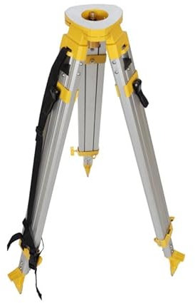 Professioneller Aluminium-Stativ PRO – für Nivelliergerät, Theodolit, Rotationslaser, mit Doppelverriegelung (5,4 kg)