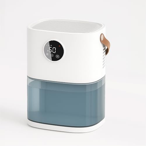 Prem-i-air 1.9L Smart Portable Dehumidifier – 430ml/Day Electric Mini Dehumidifier for Bedroom & Home, 55W Low Energy, Auto Humidity Sensor, Quiet 47dB, Timer, Sleep & Turbo Mode