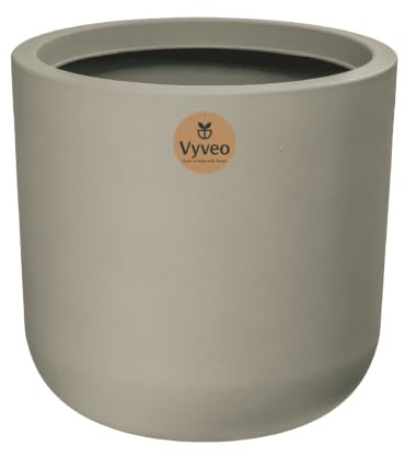 Vyveo - Blumentopf Orena - 44x43 - Beige - Blumentopf für den Innen- und Außeneinsatz - Übertopf - Pflanztopf - Pflanzgefäß