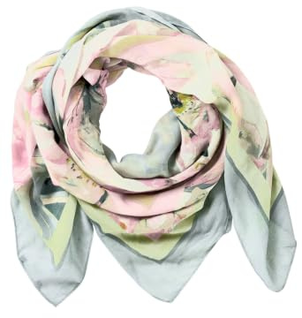 Betty Barclay Damen Tuch mit Aufdruck ACC, Mint/Rosé