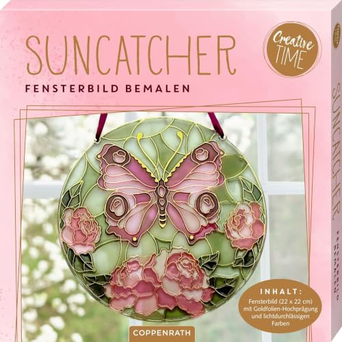 Suncatcher Fensterbild bemalen: Schmetterling