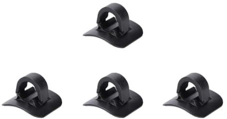 HOUDERCO 4 Stück Fahrrad C Clip Klemmen aus Kunststoff in Schwarz Praktische Kabelführung für Brems und Schaltzüge Am Fahrradrahmen Einfach zu Montieren