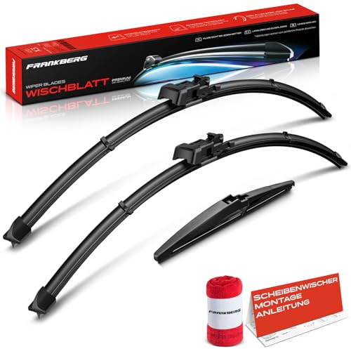 Frankberg 3x Scheibenwischer Wischerblätter 700mm/650mm/250mm,Vorne Hinten | Kompatibel mit Vito Bus, Astra K, 307 SW, Viano, Astra K Sports Tourer, 307, 307 CC, Ampera-E, Vito/Mixto Kasten