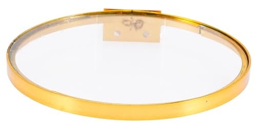 Zerodeko Schwebendes Wandregal Glas Gold Modern für Wohnzimmer Schlafzimmer mit Starker Tragfähigkeit und Dekorativem Effekt