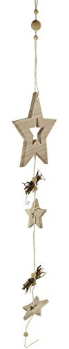 DECOLINE Deko Hänger aus Holz (A) DREI Sterne