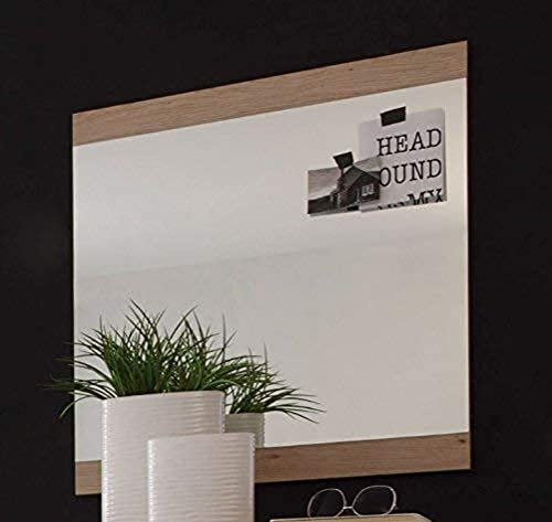 Stella Trading Can Can Spiegel, Garderobenspiegel, Holzdekor, San Remo, (B/H/T) 68 x 70 x 2 cm