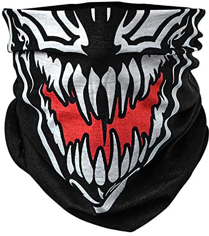 BlackNugget® Venom Ghost Ninja Carnaval Masque de Visage Fichu Bandana Cagoule Fonctionnelle Coiffure Casque Vêtement Bandeau Chapeau