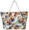 DonDon Strandtasche XXL mit Reißverschluss - Umhängetasche Damen, Shopper Tasche Damen im Beach Look mit Schulterriemen - Urlaub Must Haves Beach bag - Tropical Life