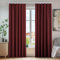 Deconovo Vorhänge Kälteschutz Blickdicht Dicke Gardinen mit Kräuselband Warm, 245x140 cm(HöhexBreite), Rot, 2er Set
