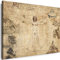 Myartstyle - Bilder Werke von Leonardo Da Vinci Vitruvianischer Mensch 100 x 70 cm LeinWandBilder XXL - 1 Teilige WandBilder Art 3D Modern Kunstdrucke w-a-2044-4