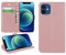 DN-Technology for iPhone 12 Mini Case Flip Leather Wallet Book Stand Folio Card Holder Phone Cover iPhone 12 Mini 5.4'' (ROSE GOLD)