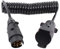 Anhänger Verlängerungskabel Spiralkabel 12 V Anhängerkabel 7 Polig 3M Anhängersteckdose Adapter für Auto Wohnwagen RV Schwarz