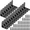 Equerre de Fixation Noir Angle Droit Support en forme de L Metalliques Equerres avec Vis pour Bois Meubles Placard Support 20 Pièces 40 * 40 * 18mm